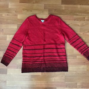Thick Knit Red J.Jill Sweater